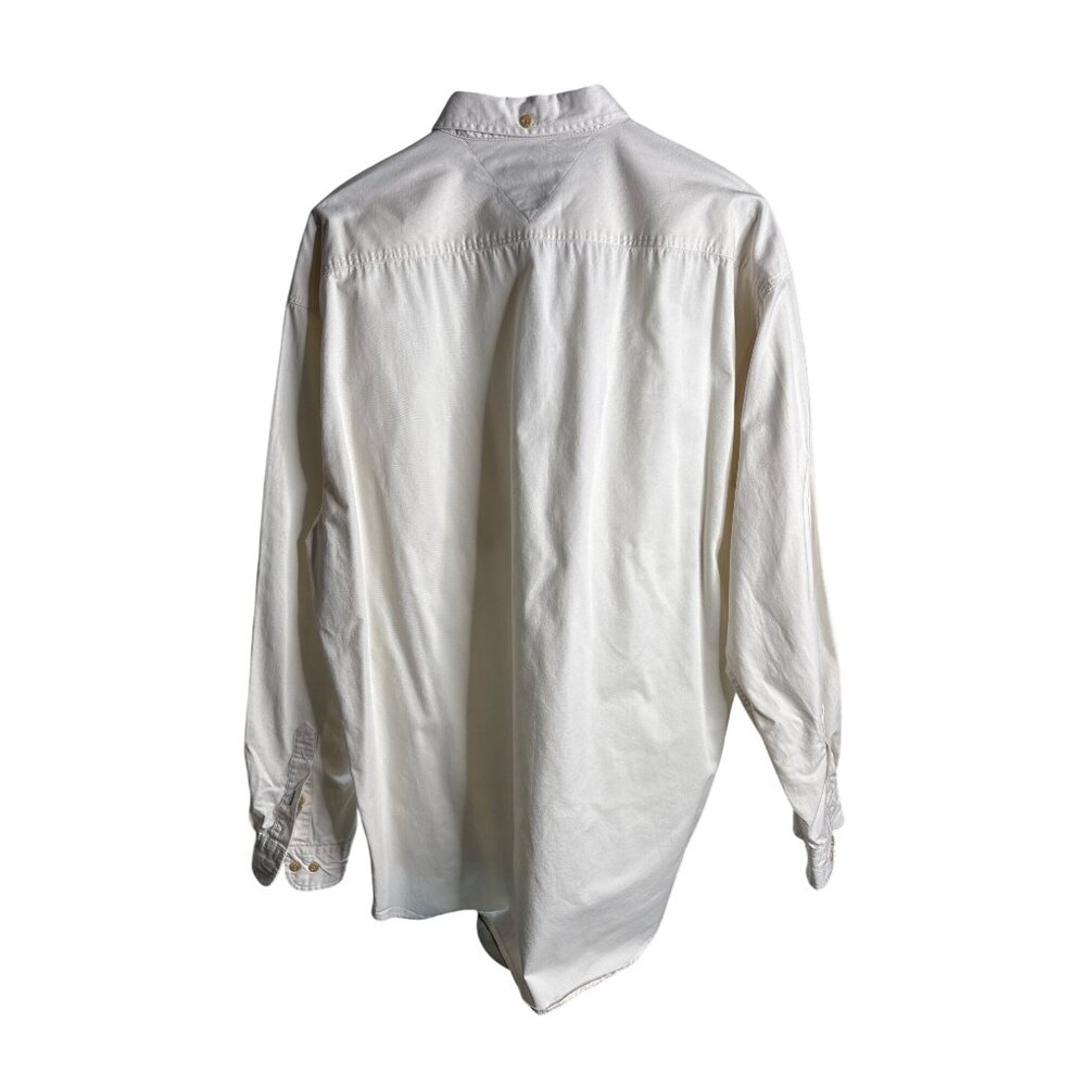 Vintage 90's Men's Tommy Hilfiger Crest Officer Shirt Size XL - Picture 2 of 11